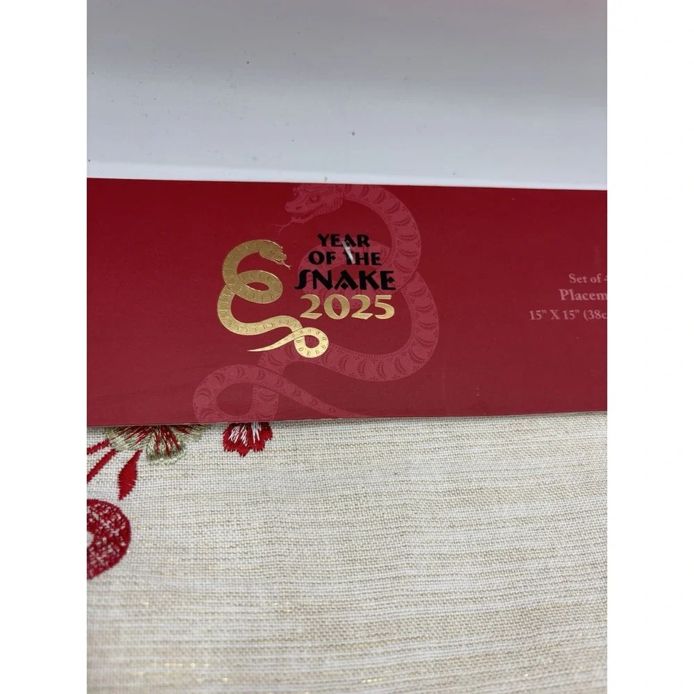 Year Of The Snake 2025 NWT Set Of 4 Placemats 15